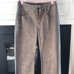 Chanel  2 tone Brown/Grey Made in Italy 34 Straight leg adjust to flare waist 26